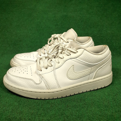 Nike Air Jordan 1 Low Triple White Mens Size 8 US Athletic Sneakers 553558-130
