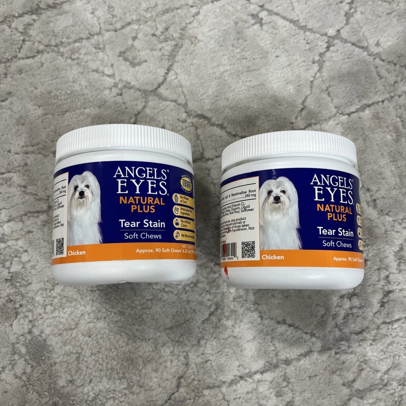 2x Angels' Eyes Chicken Flavored Natural Soft Chews for Dogs & Cats, 90ct Each