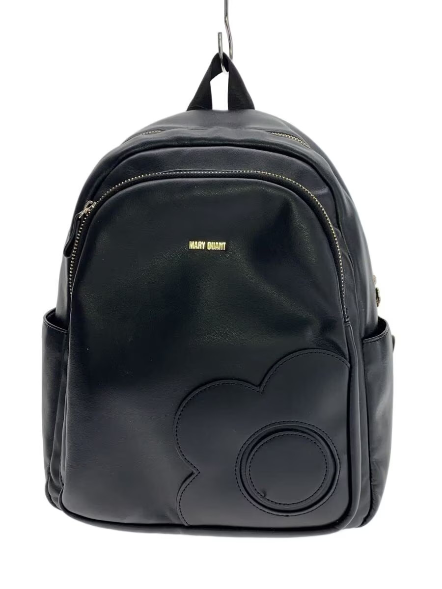 MARY QUANT Backpack Leather Black Solid Color - image 1