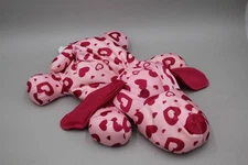 Idea Nuova Pink Hearts Puppy Dog Microbead Plush Pillow Stuffed Animal 18" HTF