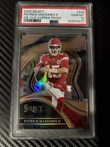 2023 Panini Select Patrick Mahomes II #226 Copper Prizm Die-Cut /299 PSA 10