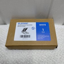 White Weatherproof Outdoor Outlet Cover 1 Gang Decorator Device Plate Receptacle