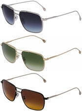 Paul Smith Foster Slim Metal Navigator Sunglasses w/ Gradient Lens - Italy