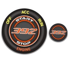 Push Start Button Cover for Dodge Challenger Charger Durango Orange
