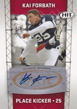2011 Sage Hit Kai Forbath Autograph Auto Rookie RC 