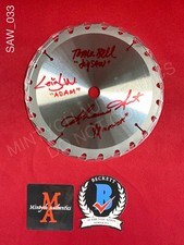Saw cast signed real 7" saw blade Tobin Bell Shawnee Smith Leigh Whannell Jigsaw