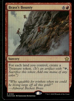 BRASS'S BOUNTY 190 RARE FOUNDATIONS MAGIC: THE GATHERING FOIL NM