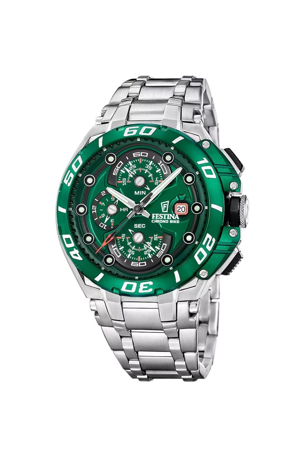 Festina Gents Chrono Bike Green 46mm Stainless Steel Sports Watch F20754-5