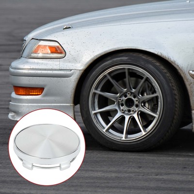 60mm 2.36'' Silver Tone Wheel Hub Center Caps Wheel Hub Caps Covers Protectors
