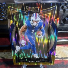 Curtis Samuel - 2024 Panini Select Concourse #23 Black & Gold Shock Prizm