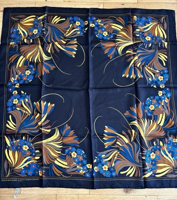 Venice Simplon Orient Express Vintage Floral Scarf 100% Silk 34x34 Collection