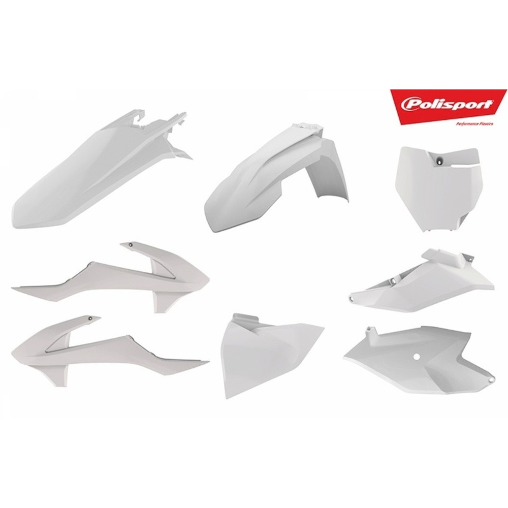 Free Shipping Polisport Plastic Kit KTM White 90761 For Motorcycle Parts