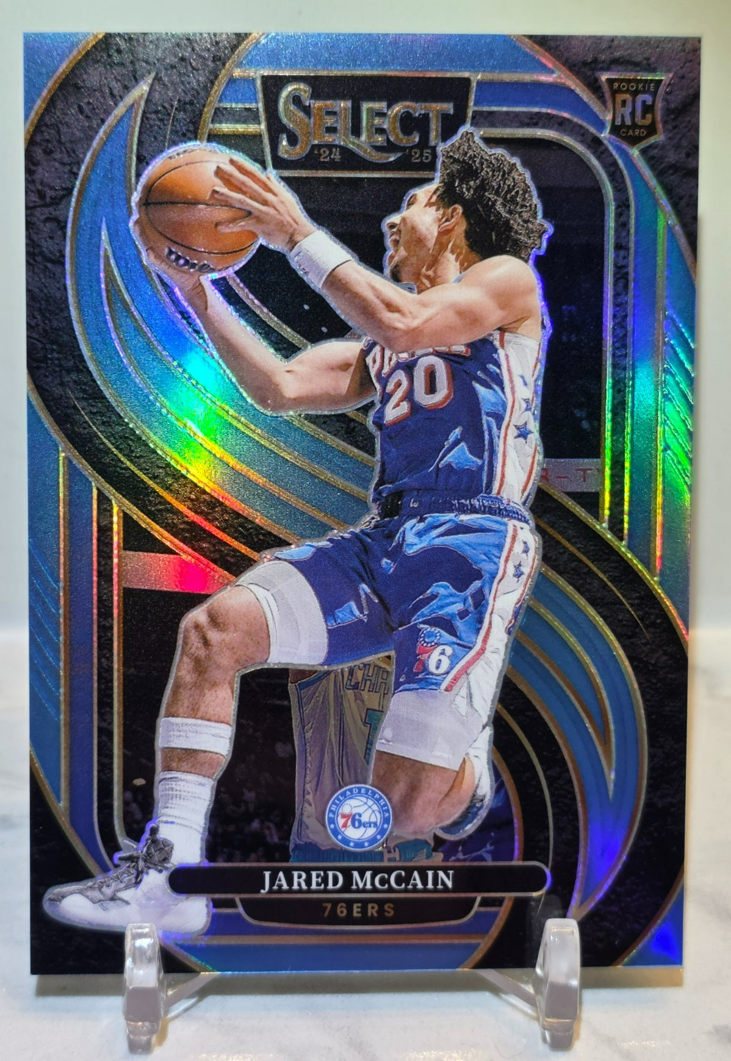 2024-25 Panini Select Premier Level Jared McCain #184 RC Light Blue Prizm /299