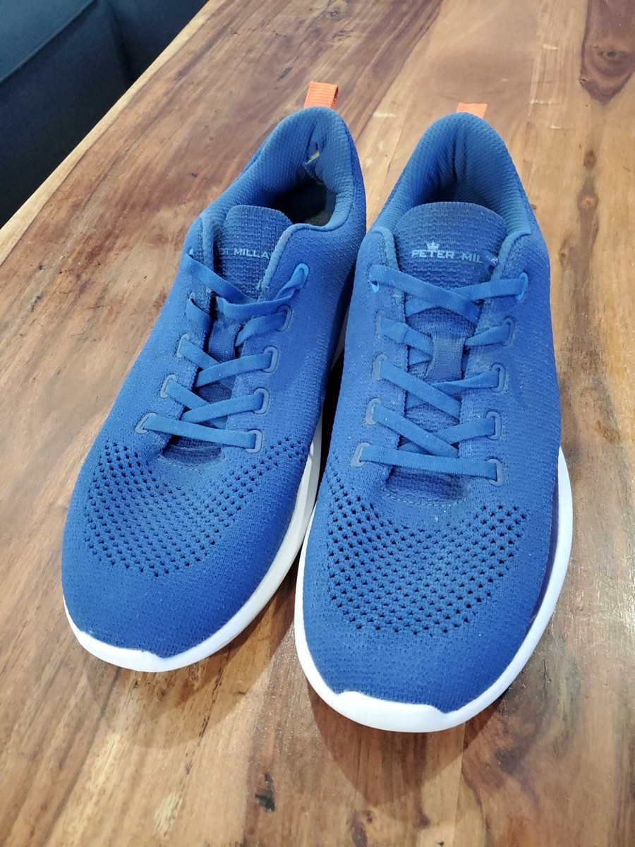 Peter Millar Hyperlight Glide Sneaker Mens 10 M Blue Knit Shoes