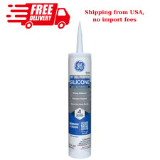 GE All Purpose Silicone 1 Caulk 10.1 oz Window and Door Sealant Clear