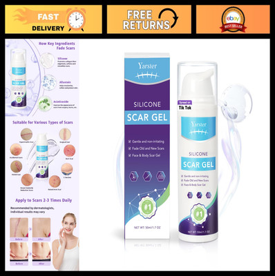 Medical Grade Silicone Scar Gel for Surgical & Acne Scars, 1.7oz - Fast Healing