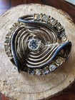 Vtg Job/Junk  Rhinestone Brooch Lot of 6p For Repair Up-cycle Craft Flaws Read  — photo 7