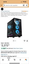 ASUS ROG G700 (2025) Gaming Desktop, Ultra 7, RTX 5070, 32GB, 1TB SSD, RGB