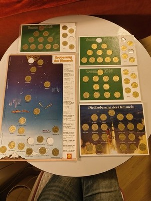 Shell Münzen Tankstelle 5 x Sammelkarte Eroberung Himmel Traum Elf 69 