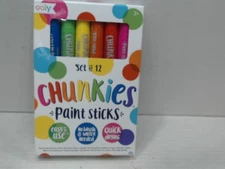 UsedVeryGood - Ooly Chunkies Paint Sticks, 12 Paint Sticks For Kids