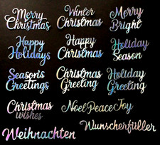Christmas Holiday Phrase Word Paper Die Cut Embellishment Journal Scrapbook Card