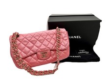 Chanel Timeless Classic Flap Bag, pearl pink, medium, leather, card box,...