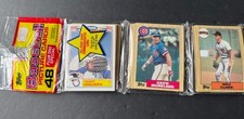1987 Topps Sealed Baseball Card Rack Pack Will Clark Rookie Showing On Top New