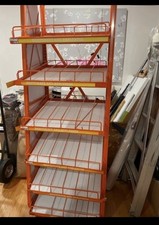 Gatorade Rolling 6 Metal Rack Display Orange Wire Shelves Sold As Is Pick Up DIY
