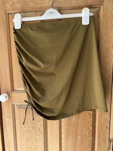 Zara Olive Cover Up Skirt Summer Holiday Beach Festival Swimwear L XL Ibiza - Picture 4 of 5