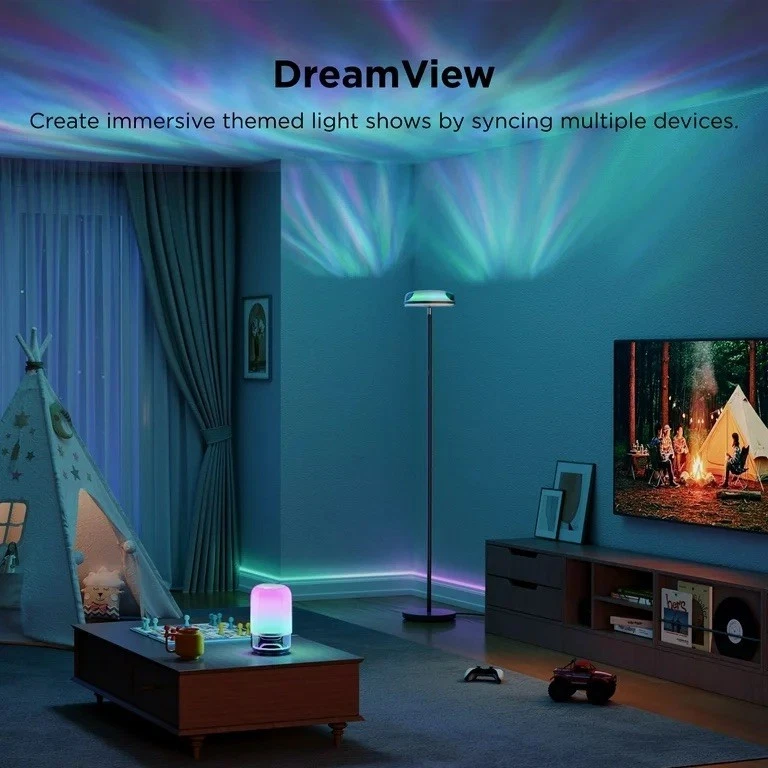 Govee Uplighter Floor Lamp for Living Room, RGBIC Ripple Projector, Floor Lamp f - Image 3 of 4