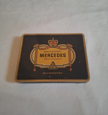 Vintage Zigarettendose / Batschari Mercedes Rein Orient 50 Cigaretten - Bild 1 von 2