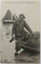 Carte Postale Ancienne Pêcheur de Homards
