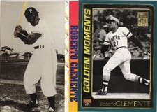Roberto Clemente Lot of 2001 Topps Golden Moments/2 Ballstreet News Silver B