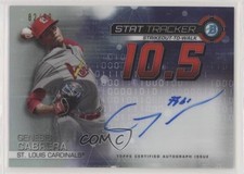 2019 Bowman Chrome Stat Tracker Auto 82/99 Genesis Cabrera #STA-GC Auto vu6