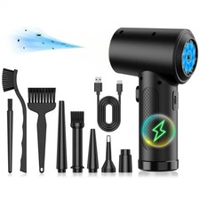Compressed Air Duster 50000RPM Electric Air Duster with LED Light for Keyboard