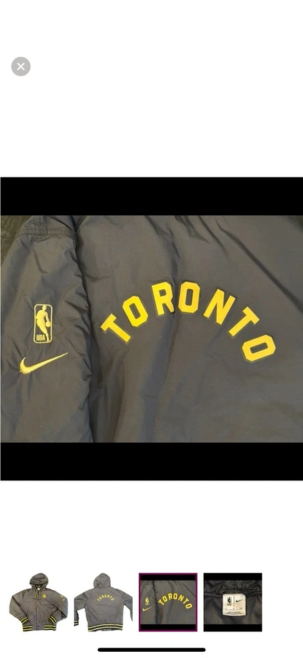 Toronto Raptors City Edition Nike Small Jacket Rare NBA Black And Gold - Image 3 of 4