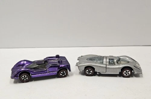 Hot Wheels Redline Porsche 917  1970 Gray Enamel White Interior - Made In U.S.A.