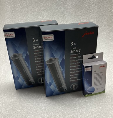 Jura Claris Smart+Filter +Reinigungstab. ( 2x 3er Set + 6er Pack Reinigungs.)