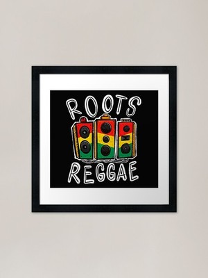 Roots Reggae jamaikanische Musikliebhaber gerahmtes Wandbild Poster Leinwanddruck Bild