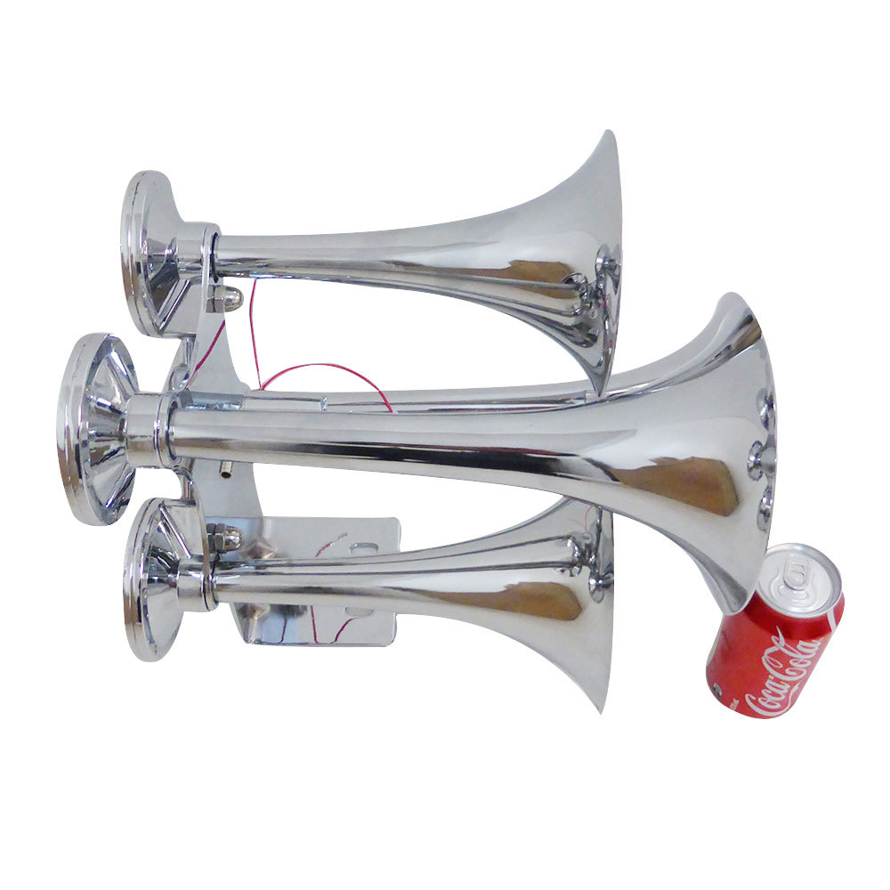 NEW Train Truck horn 12v & 24 volt 4 trumpet air horns Loudest 650db eBay