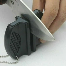 Tungsten Ceramic Pocket Kitchen KNIFE SHARPENER Two 2 Stage EDC Blade