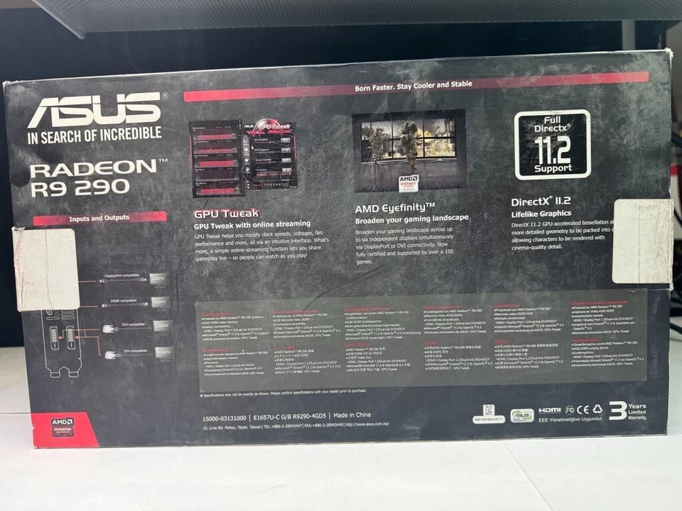 ASUS 90YV0560-U0NA00 Radeon R9 290 4GB GDDR5 PCI Express 3.0 CrossFireX Support - Image 3 of 4