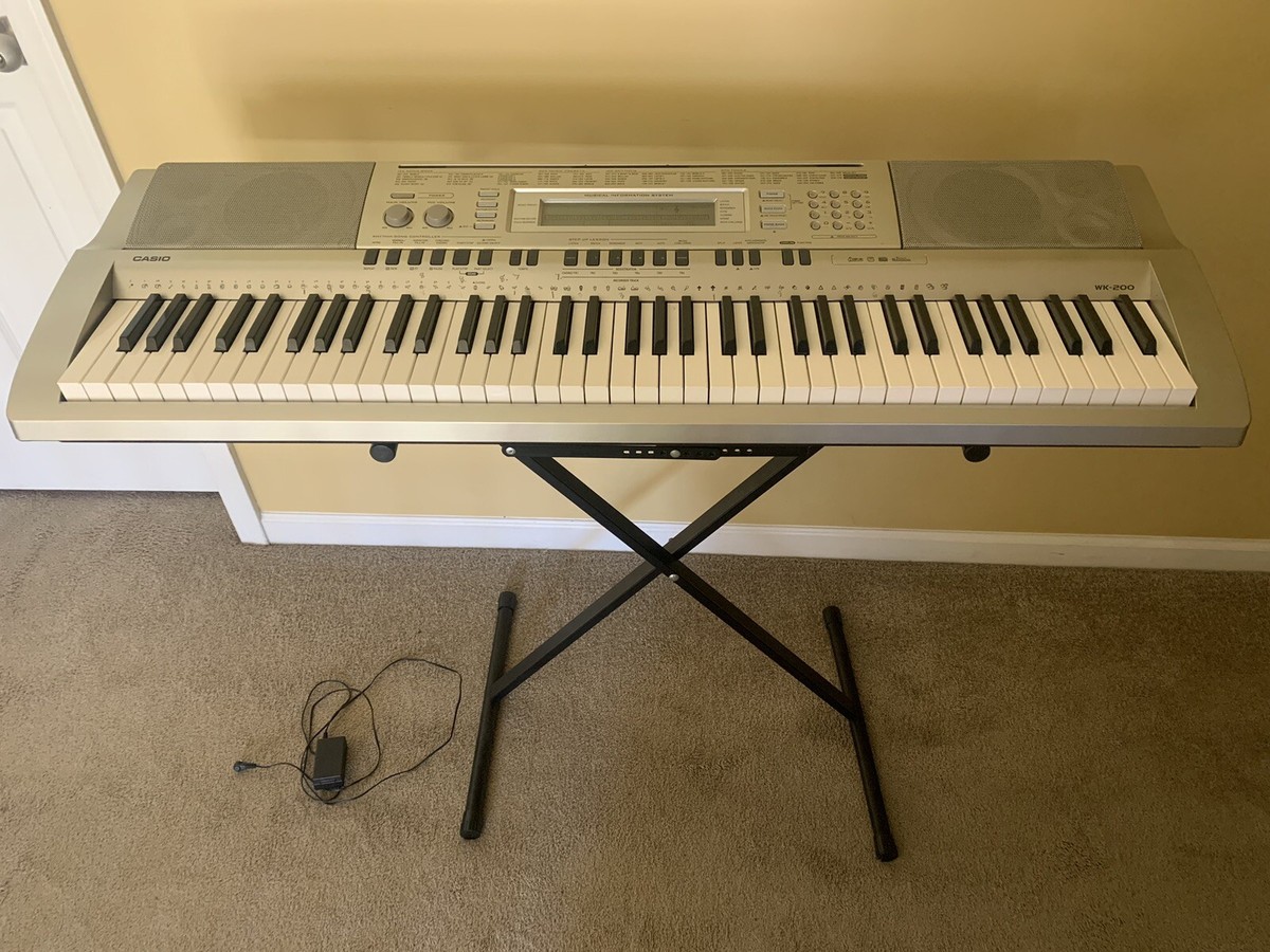 埼玉北部引取希望　カシオ CASIO WK-200 電子キーボード 　スタンド付 Casio WK-200 76-Key Electronic Keyboard w/Stand | eBay