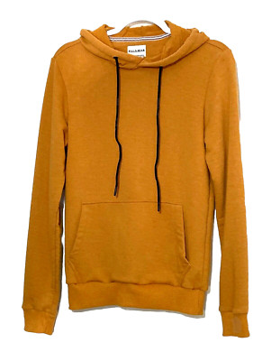 Pull & Bear Women's Mustard Gold Hoodie Sweatshirt Size Small
