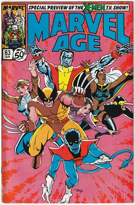   MARVEL AGE #63 X-Men T.V. Show!, Marvel Comics 1988 US-COMICHEFT Z1/1-