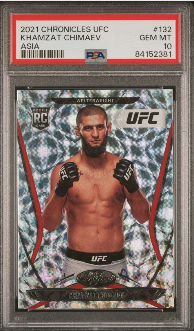 2021 Panini Select Khamzat Chimaev #218 Rookie UFC Card - Graded PSA 10 Gem Mint (Octagonside)