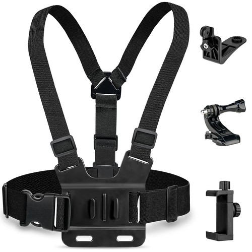 Mobile Phone Chest Mount Set with J-HOOK for Pov / Vlog Phone Clip Mount - Photo 2 sur 6