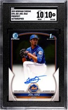 2023 1st Bowman Chrome Prospect Joel Diaz Autographed #CPA-JDZ SGC 10/10 NY Mets