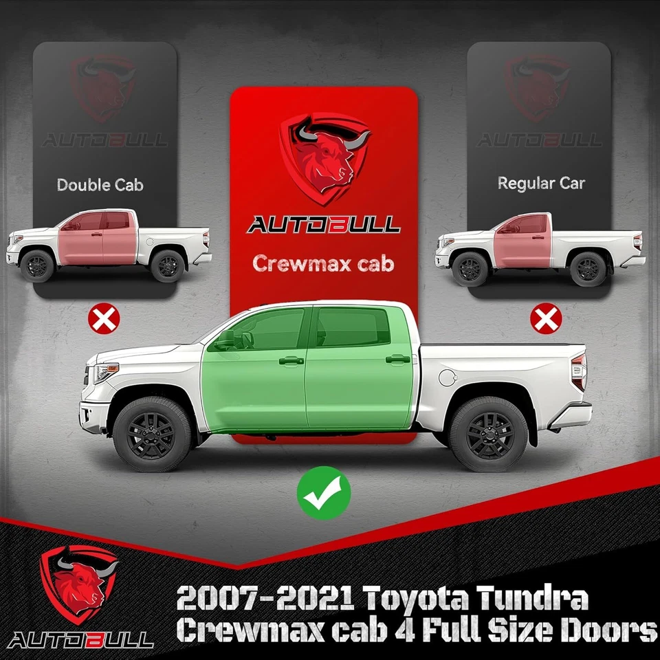 estriberas de 6" para Toyota Tundra 2007-2021 CrewMax cabina peldaños laterales barra Nerf Foto 2 de 4