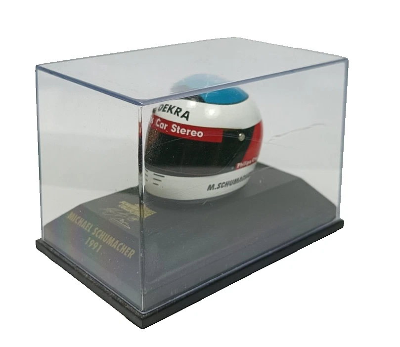 MINICHAMPS Helm 1991 Michael Schumacher 1:8 Formel1 Jordan Belgien Spa OVP - Bild 2 von 4